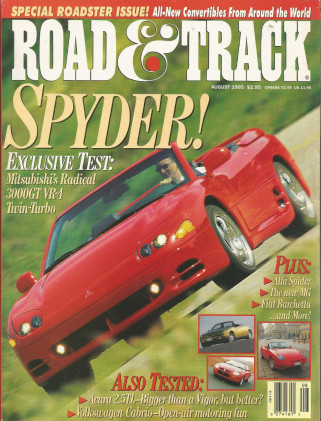 ROAD & TRACK 1995 AUG - M3 Lt.Wt., 3000GT VR-4 SPIDER